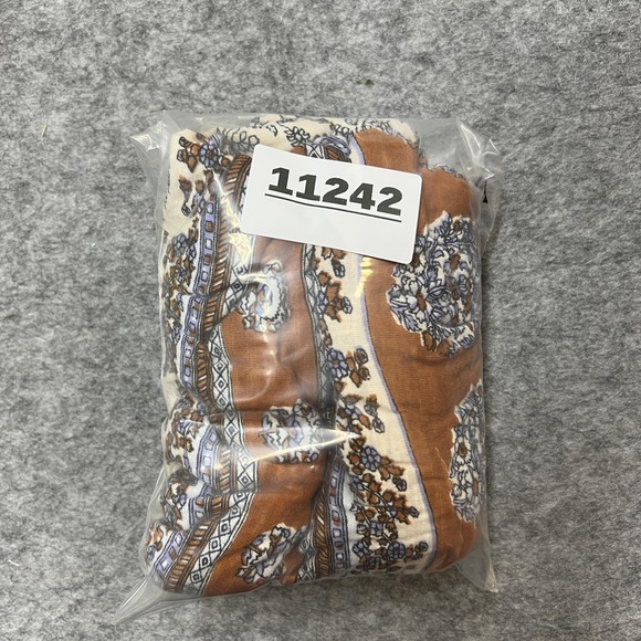 Free People Blouse Womens S Beige Floral Scoop Neck Tunic Top Boho Peasant - Picture 14 of 14